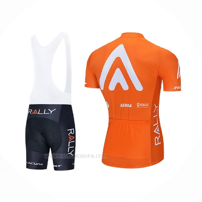 2021 Ropa Ciclismo Rally Naranja Mangas Corta y Culotte Corto